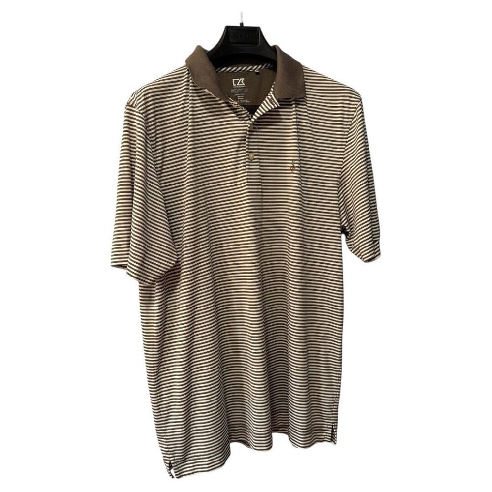 Cutter & Buck Polo Shirt Mens XXL Tall DryTec Golf Striped